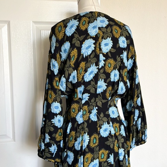SANDRO Brut Floral Mini Long Sleeve Dress - Picture 6 of 10